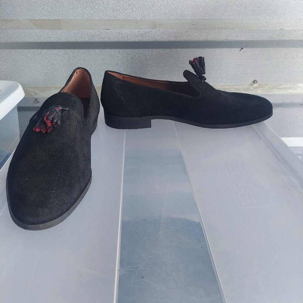 House Of Hounds Men's Black Suede Tassel Dress Shoes - Size 44